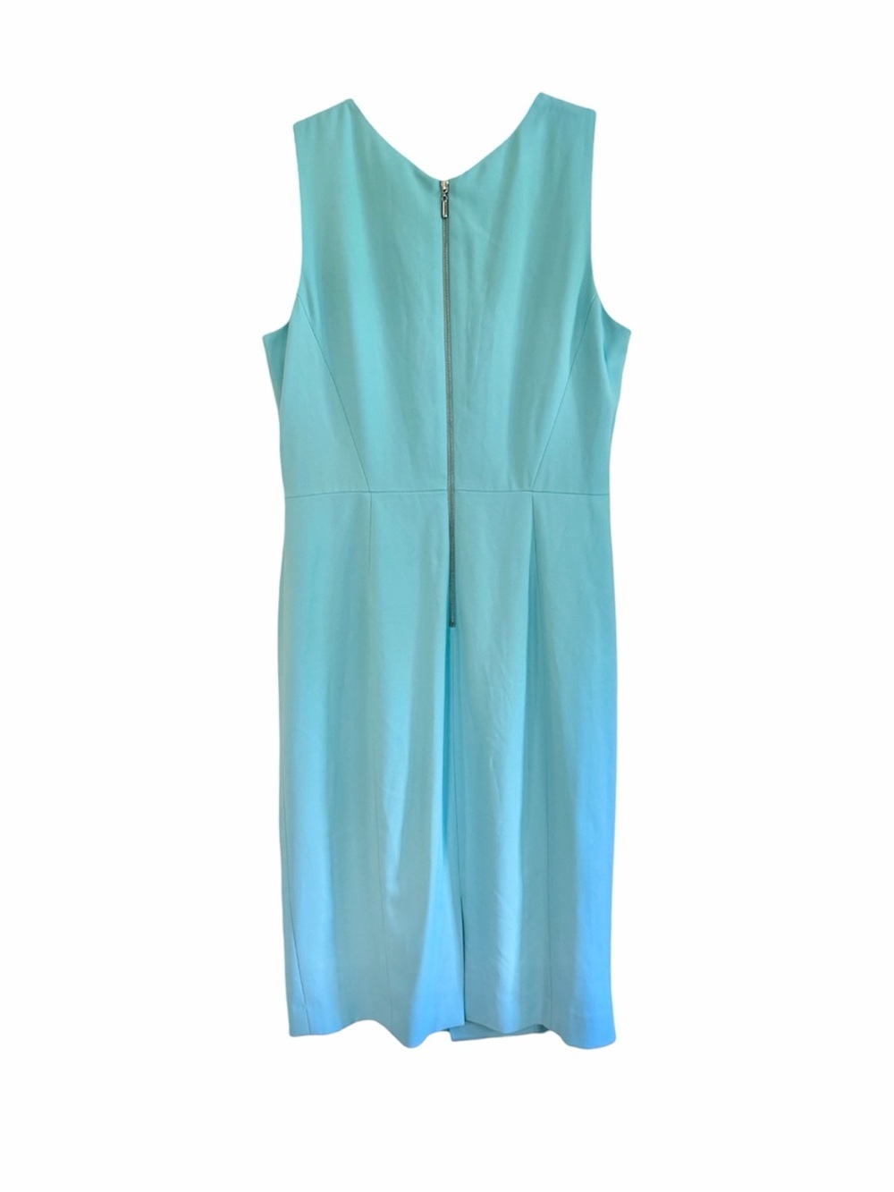 ANTONIO MELANI, WOMENS, BABY BLUE DRESS WITH A CASCADING FRONT RUFFLE. SIZE 8 - Picture 5 of 8